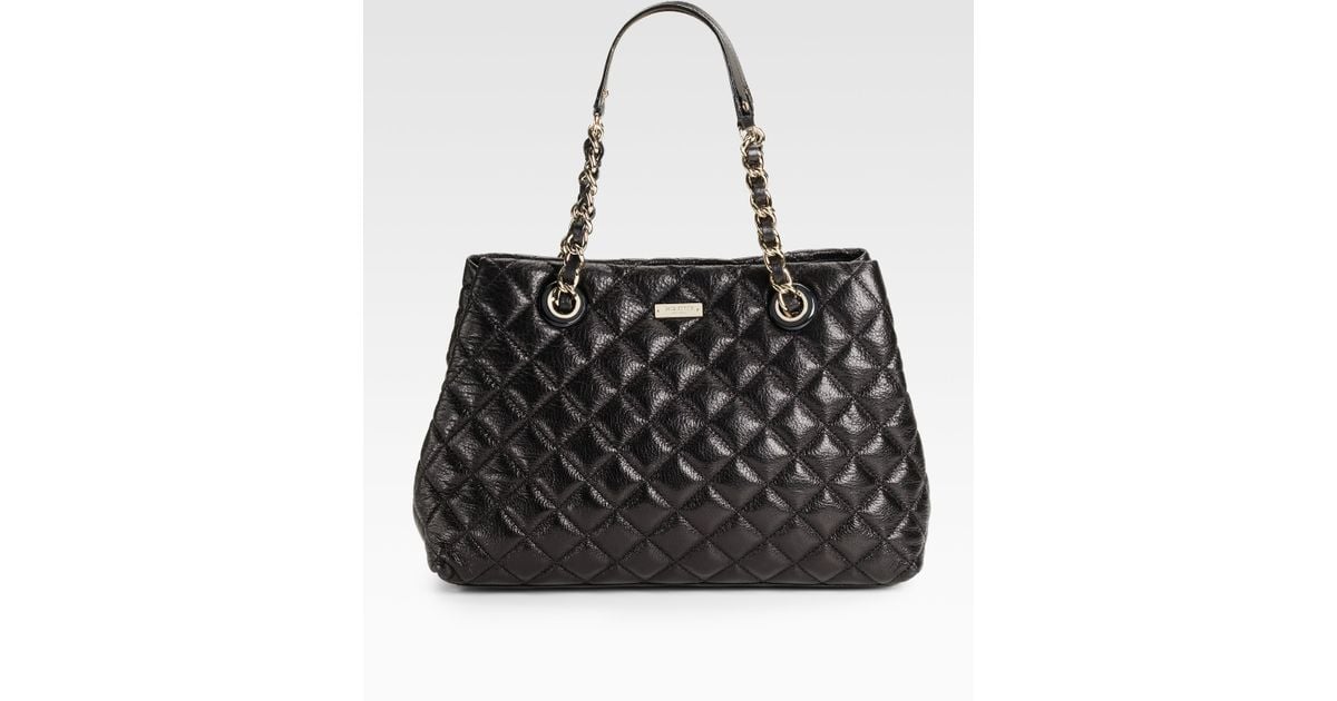 Kate Spade Mary Anne Quilted Leather Shoulder Bag in Black | Lyst