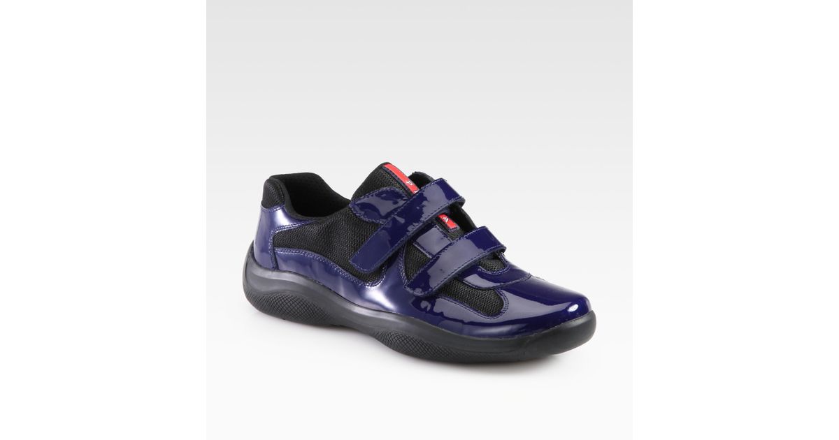 Prada Double Strap Sneakers in Blue for 