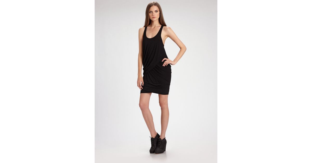 Rag & Bone Adelaide Racerback Dress in Black (Gray) - Lyst