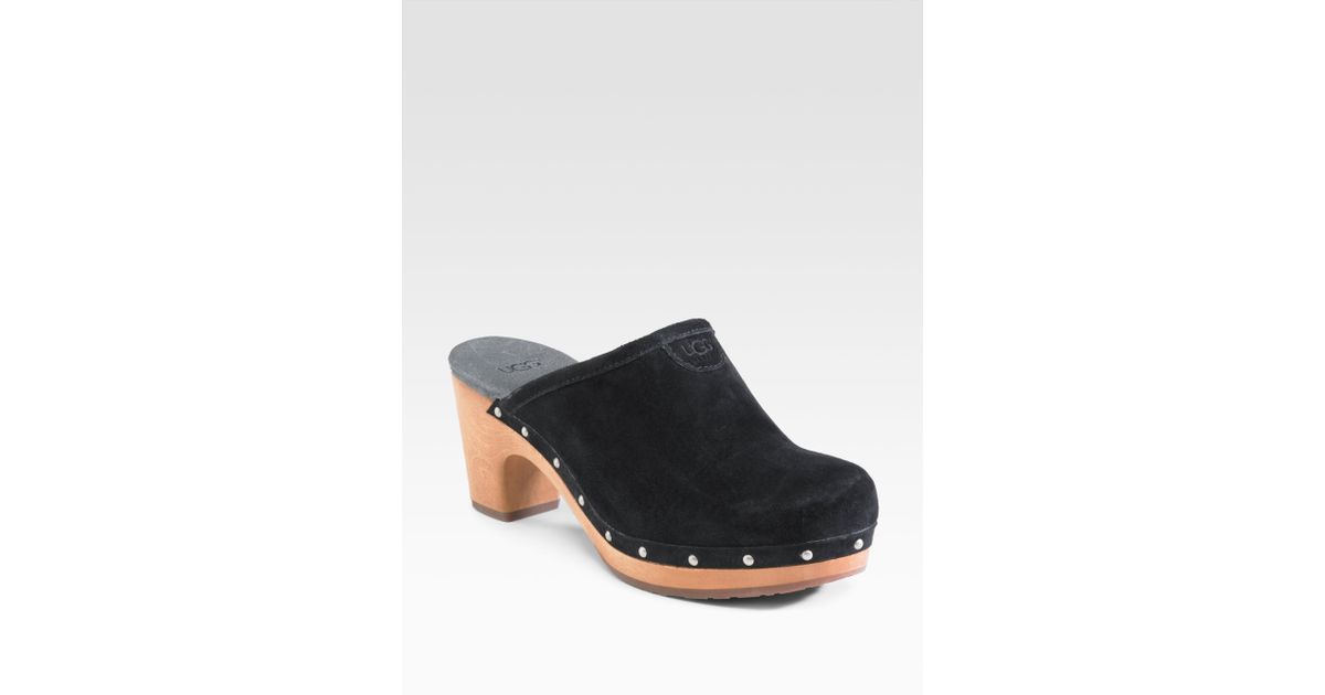 ugg black suede clogs