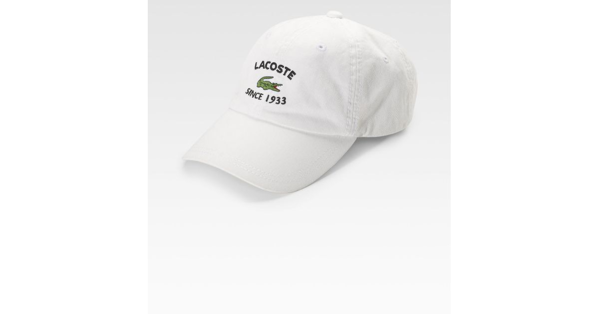 Lacoste Since Baseball Hat in Black (White) for Men - Lyst