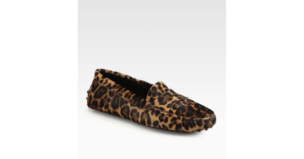 tod's leopard loafers