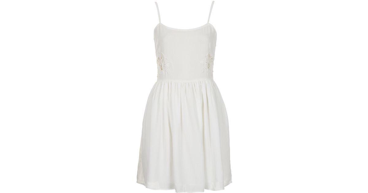 topshop white crochet dress