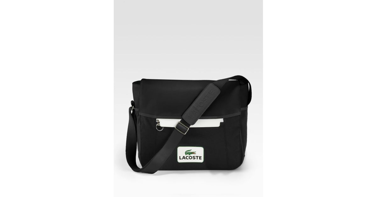 lacoste black messenger bag