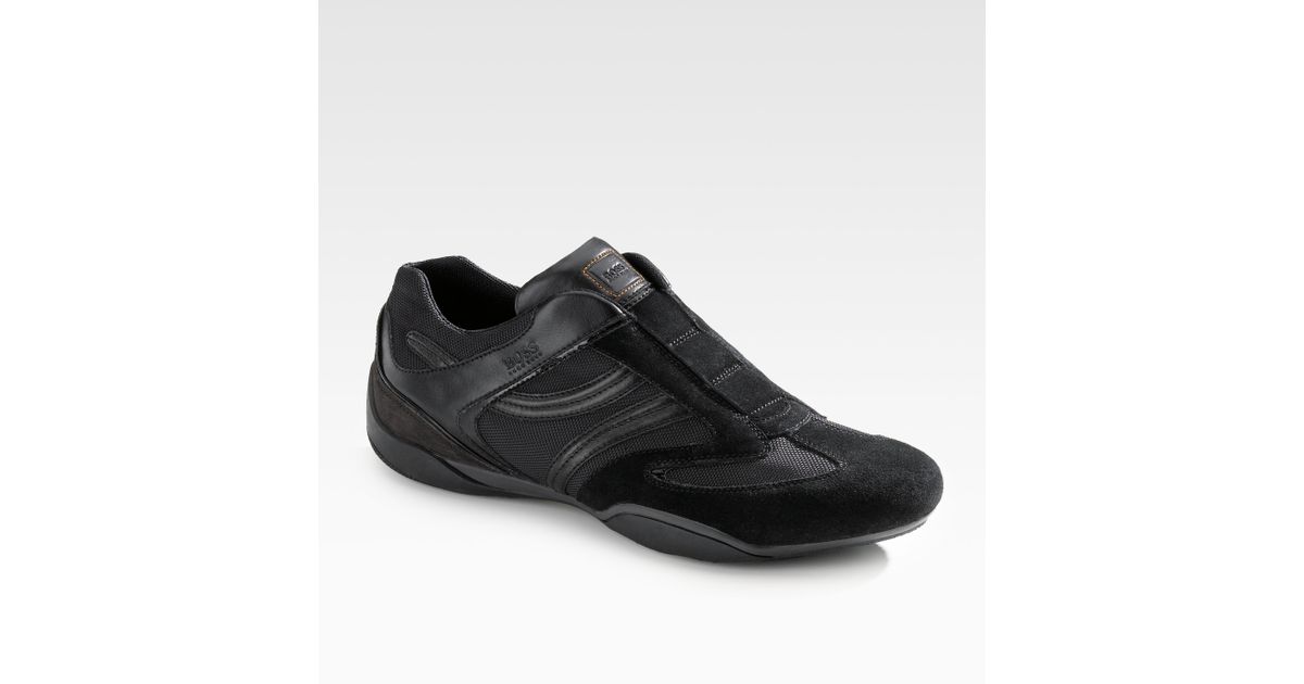 BOSS by HUGO BOSS Slip-on Sneakers in Black for Men | Lyst