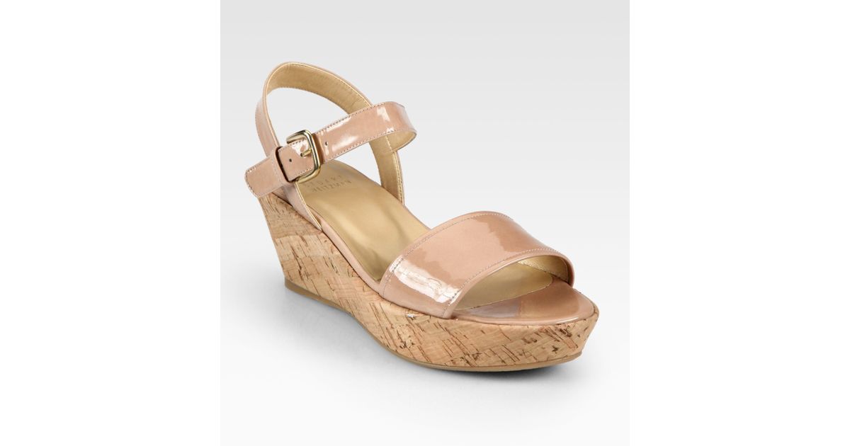 stuart weitzman patent leather sandals