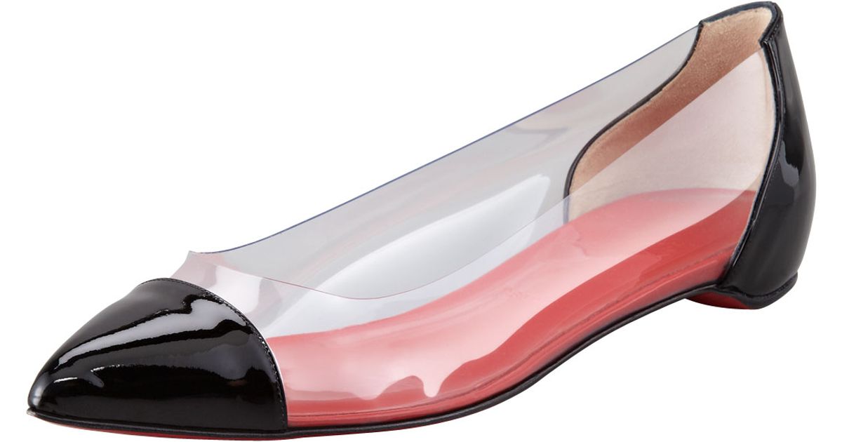 christian louboutin pvc flats