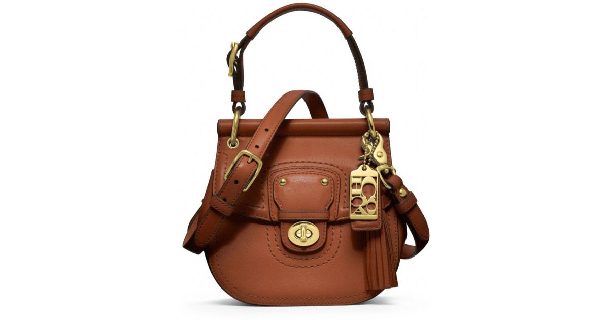 COACH Legacy Leather Mini Willis in Brown | Lyst