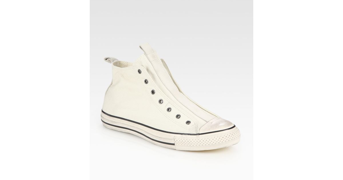 Converse John Varvatos Laceless Canvas Hightop Sneakers in