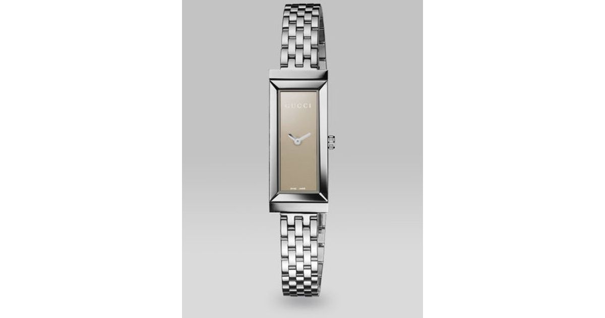 Gucci G-frame Stainless Steel Rectangle 