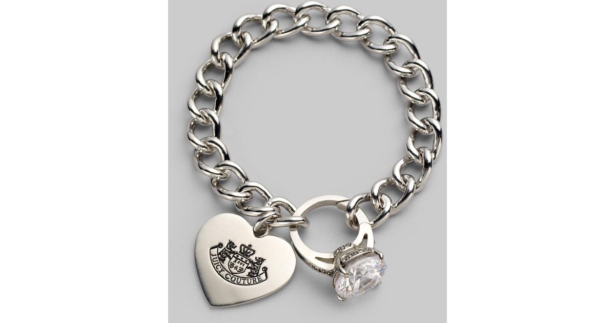 Juicy Couture Engagement Ring Charm Bracelet in Metallic | Lyst