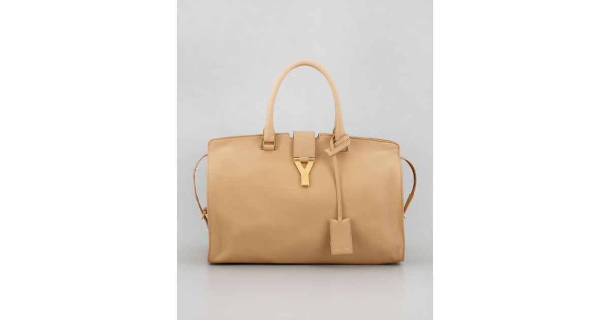 Saint laurent New Cabas Chyc Medium Tote Bag IN Beige in Beige | Lyst  