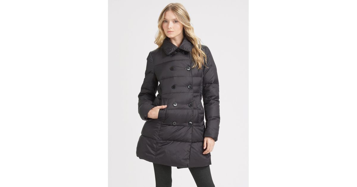 theory double breasted puffer coat