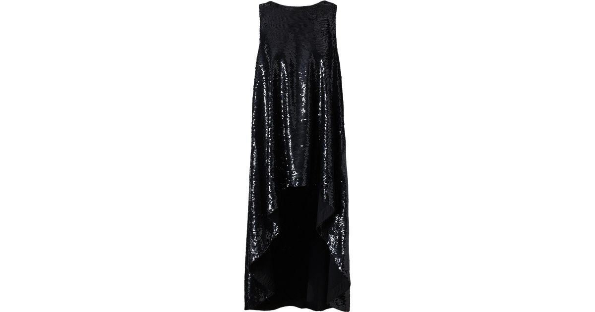 Ashish Sequin Embellished Trapeze Dress in Black | Lyst
