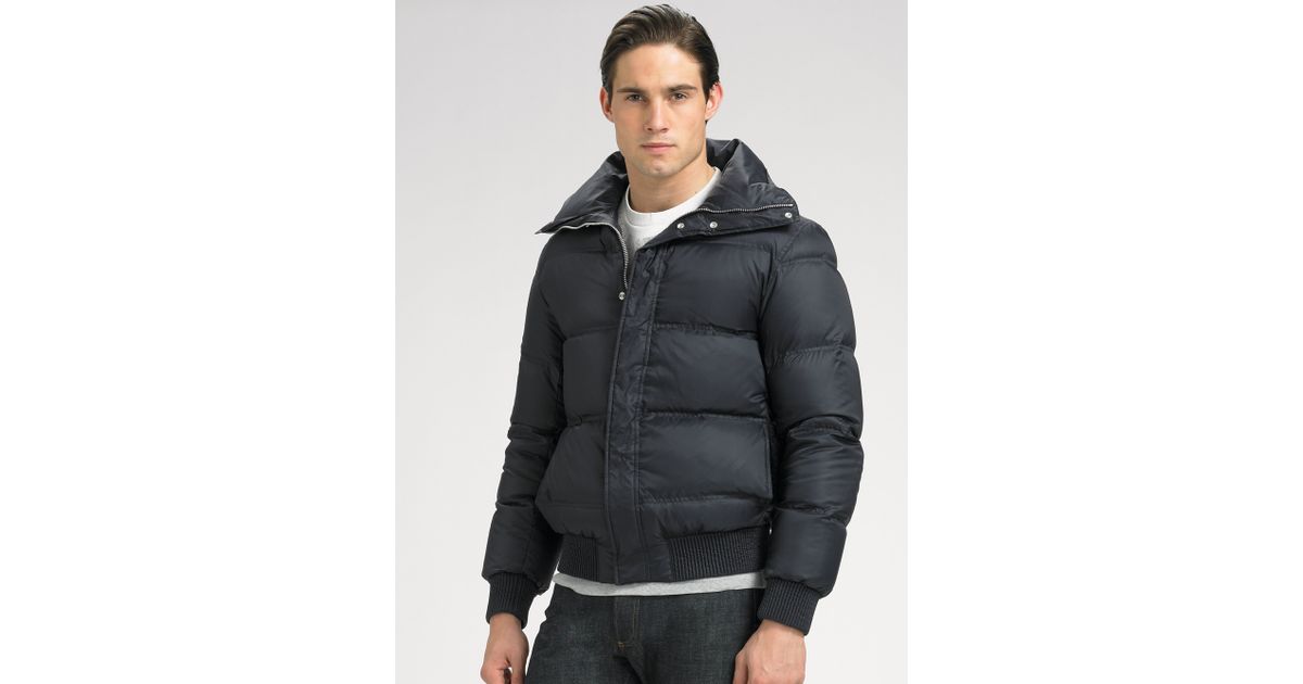 Dior Homme Puffer Coat in Blue for Men - Lyst