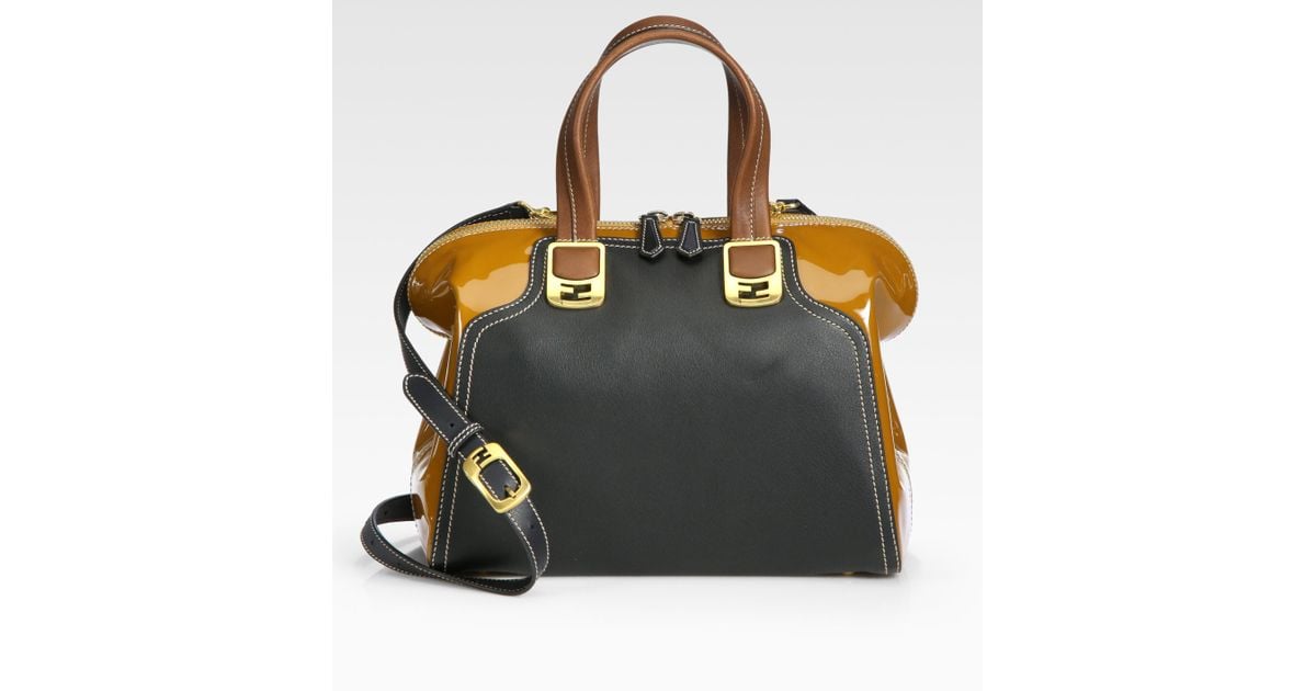 patent leather duffle bag