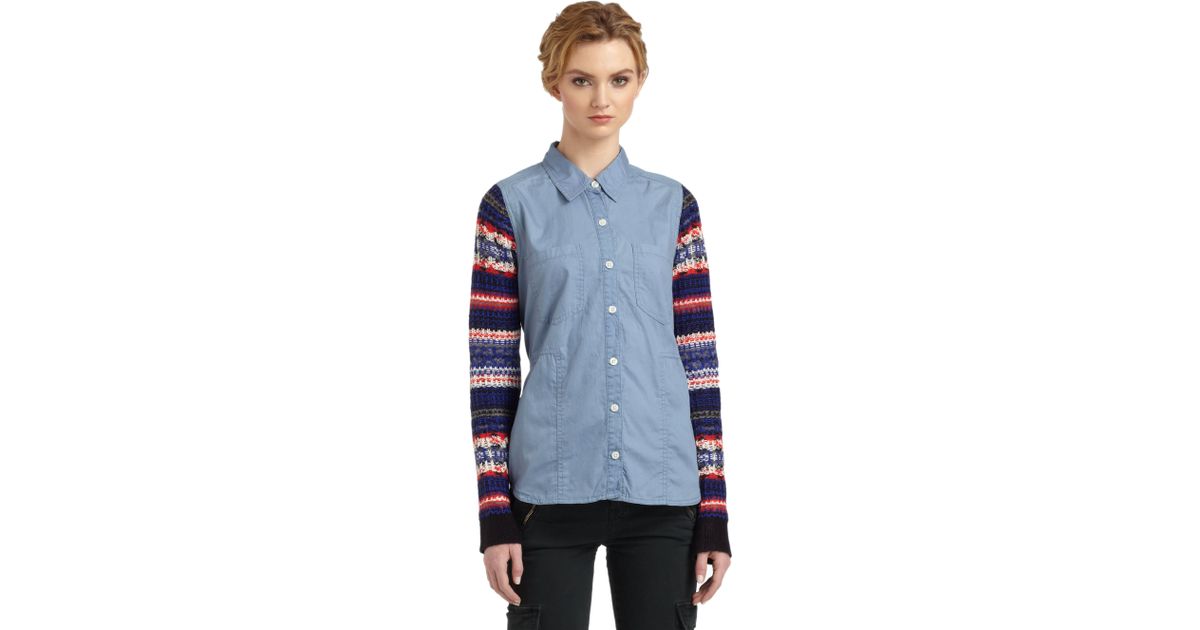 button down shirt with sweater