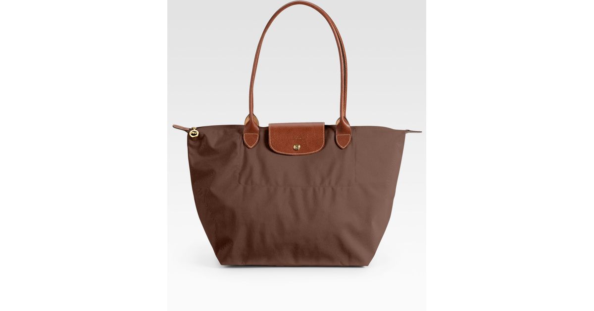 Longchamp Brown Le Pliage Large Tote Bag
