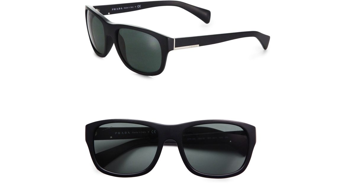 Prada Classic Acetate Sunglasses in Black for Men | Lyst  