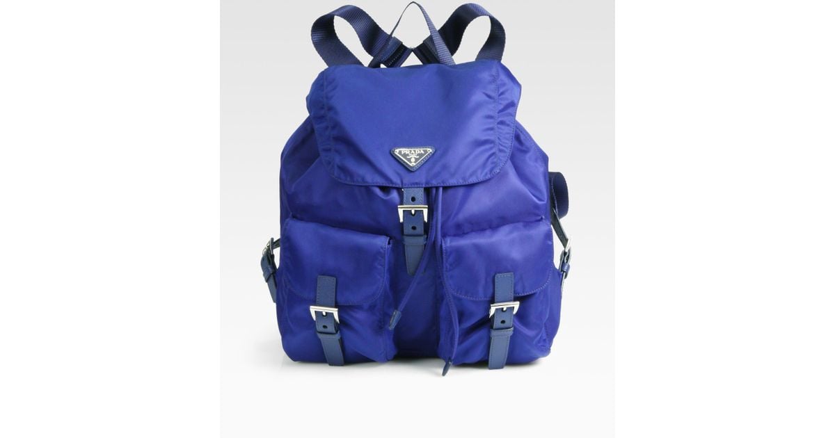 prada backpack blue