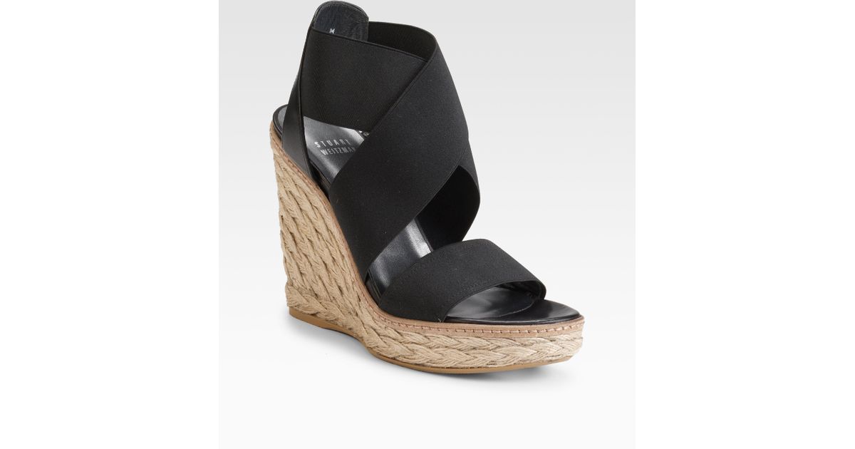 stuart weitzman black espadrilles