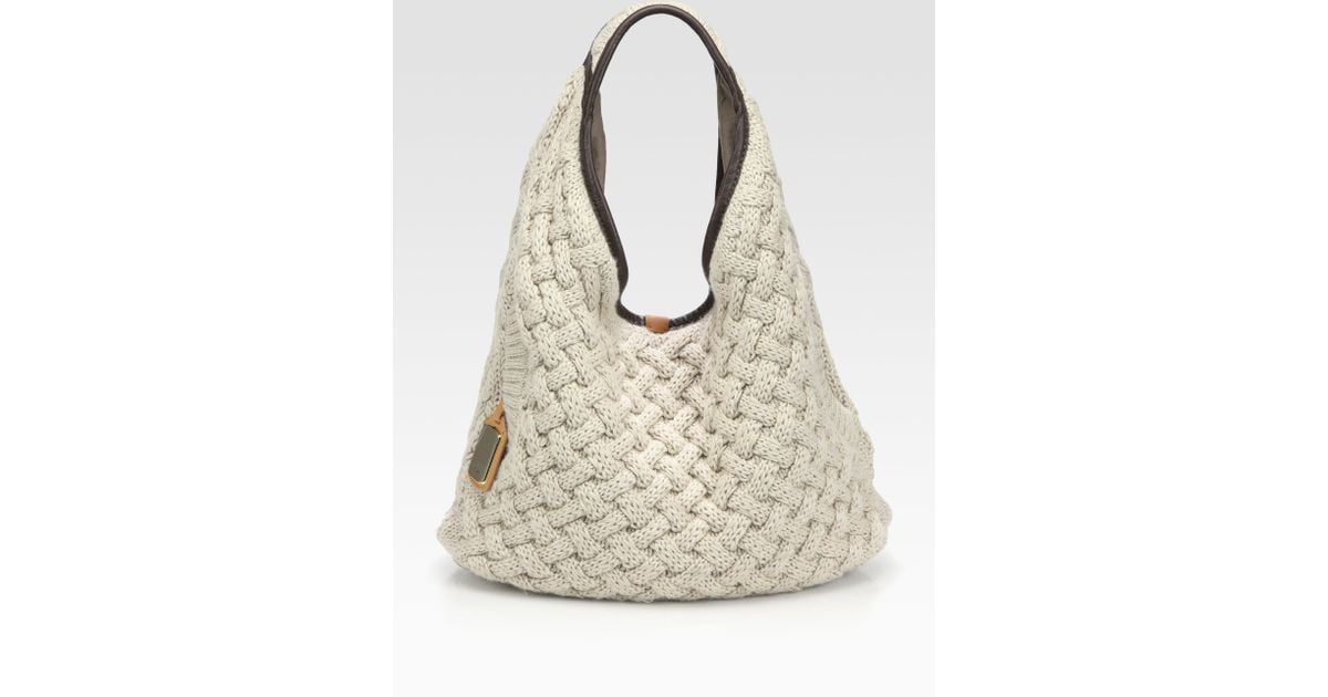 Lyst Ugg Knit Wool Hobo Bag In Natural