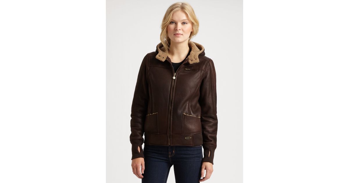 ugg shearling bomber jacket