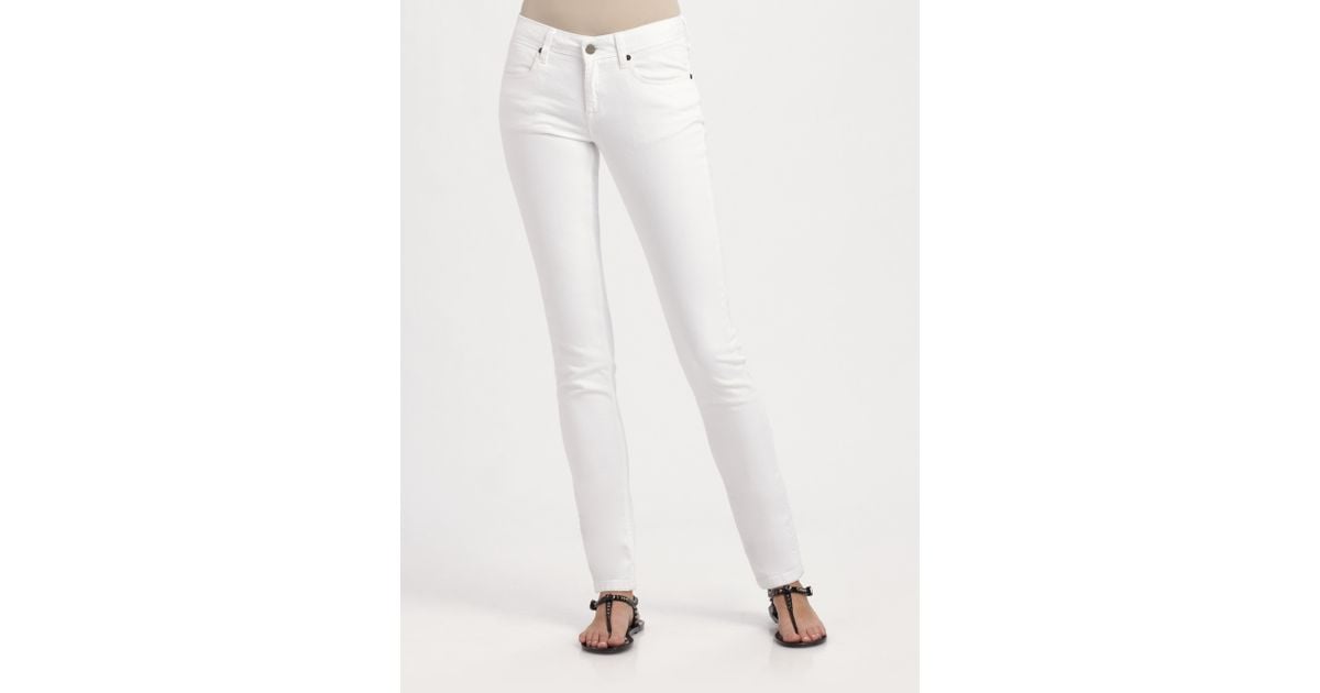 white burberry jeans