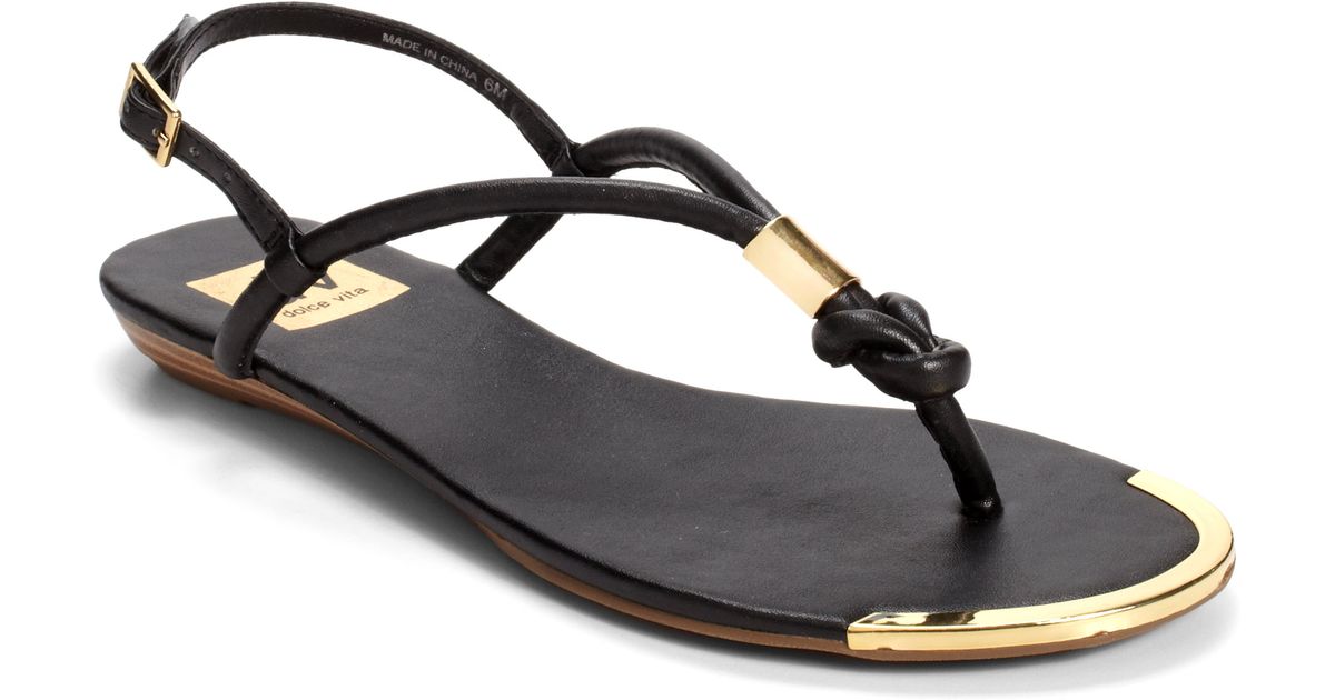DV by Dolce Vita Alto Metal Knot Thong Sandalsblack - Lyst