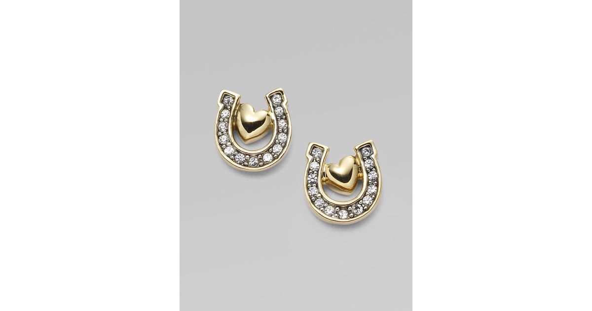 Lyst Juicy Couture Horseshoe Earrings In Metallic