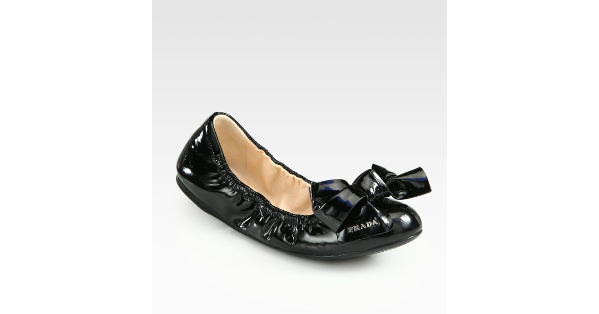 prada black ballet flats