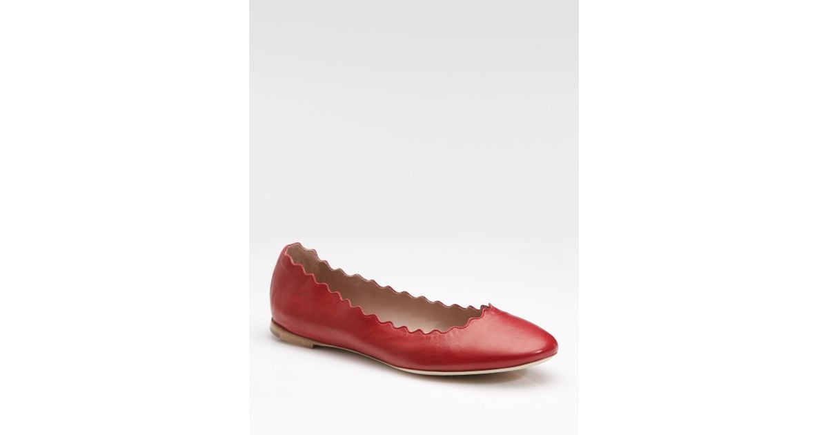 chloe scalloped flats