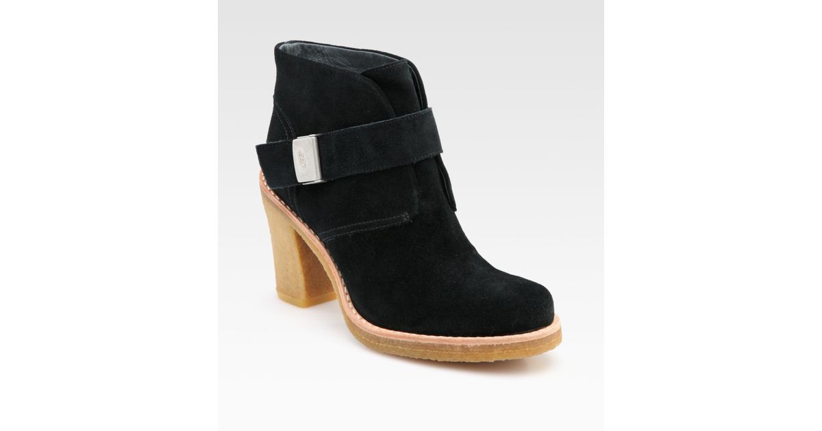 UGG Brienne Suede Ankle Boots in Black 