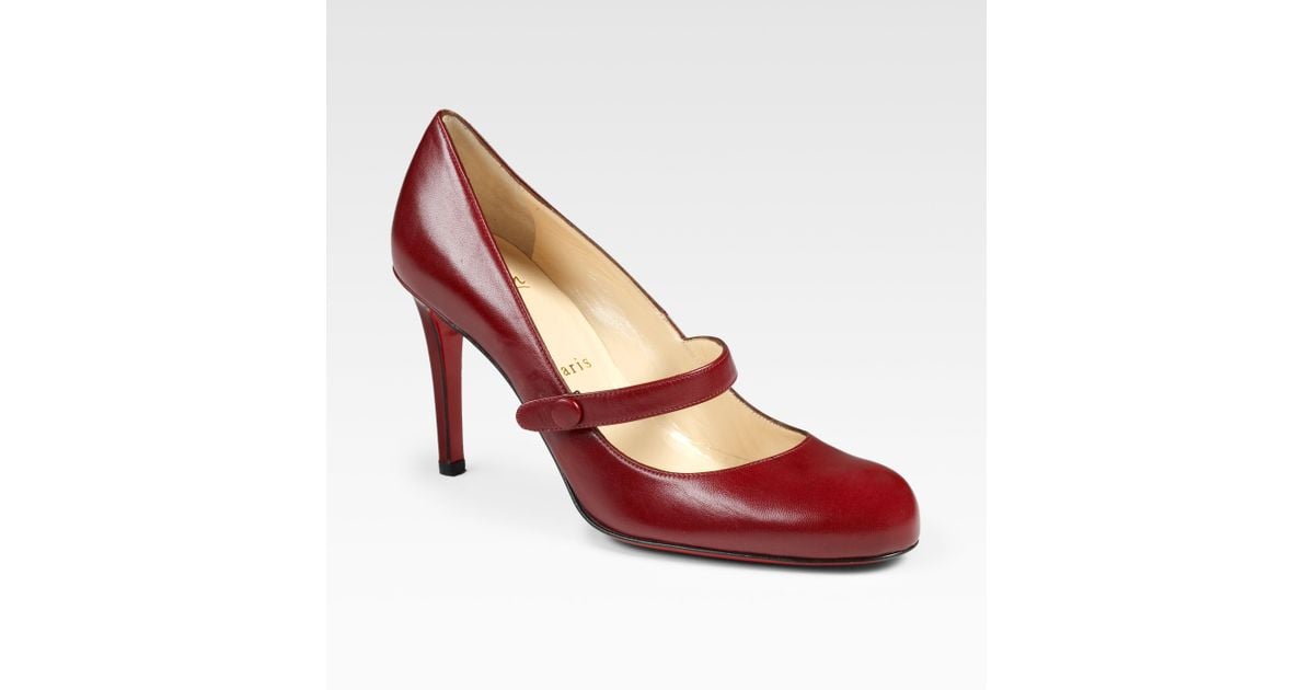 Christian Louboutin Wallis Mary Jane Pumps in Red | Lyst