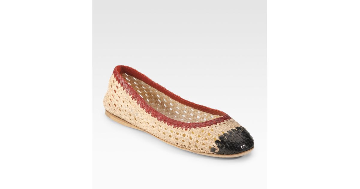 prada leather flats