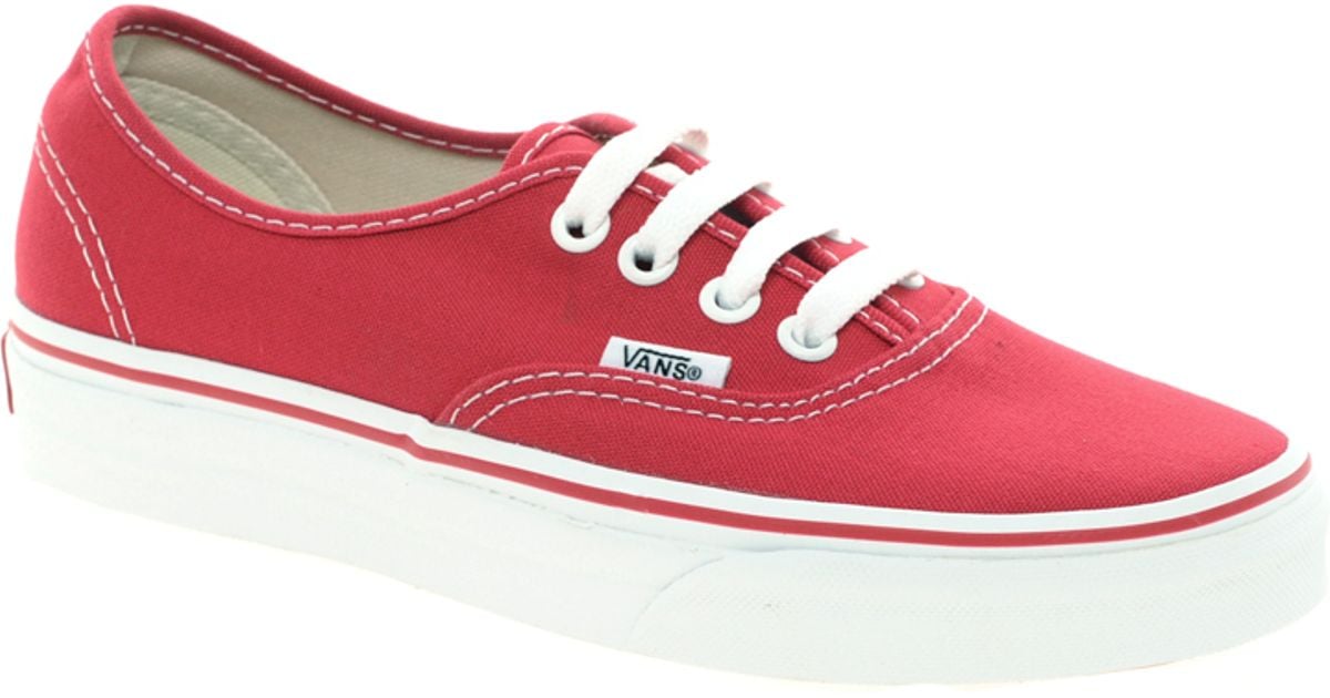 red lace up vans cheap online