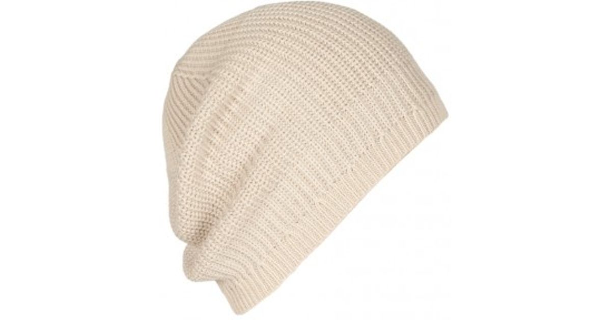 AllSaints Bay Slouch Beanie in Ecru 