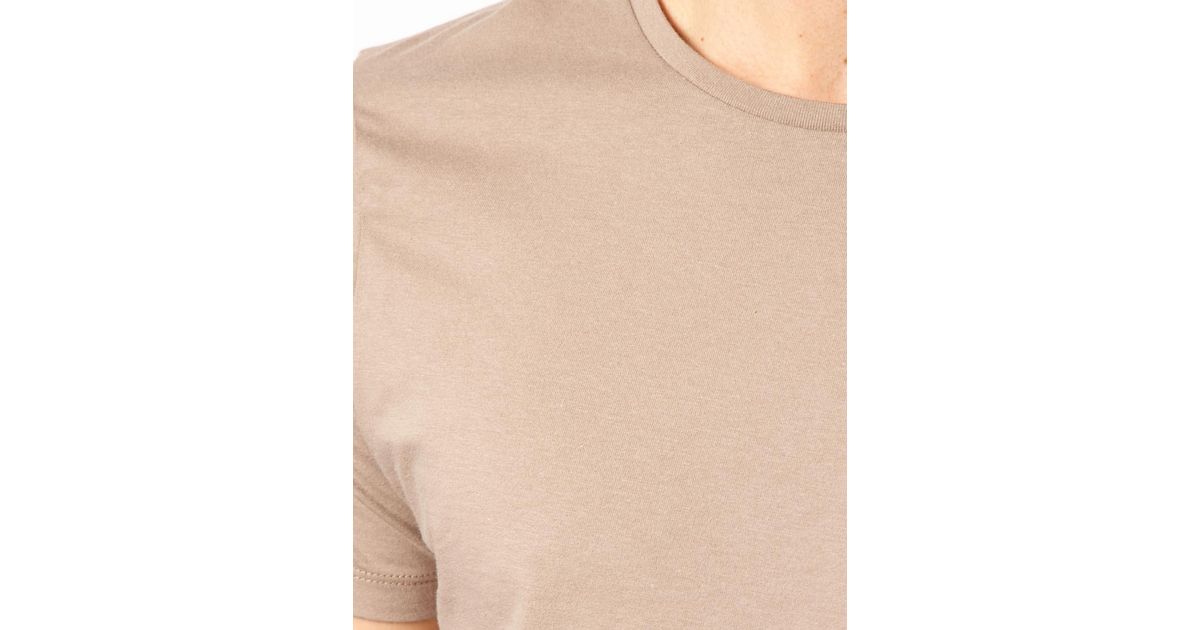 ASOS T-shirt with Crew Neck in Beige (Natural) for Men - Lyst