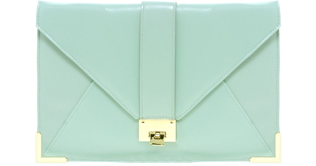 mint green clutch