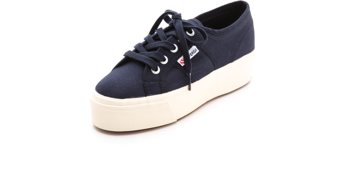 superga navy platform