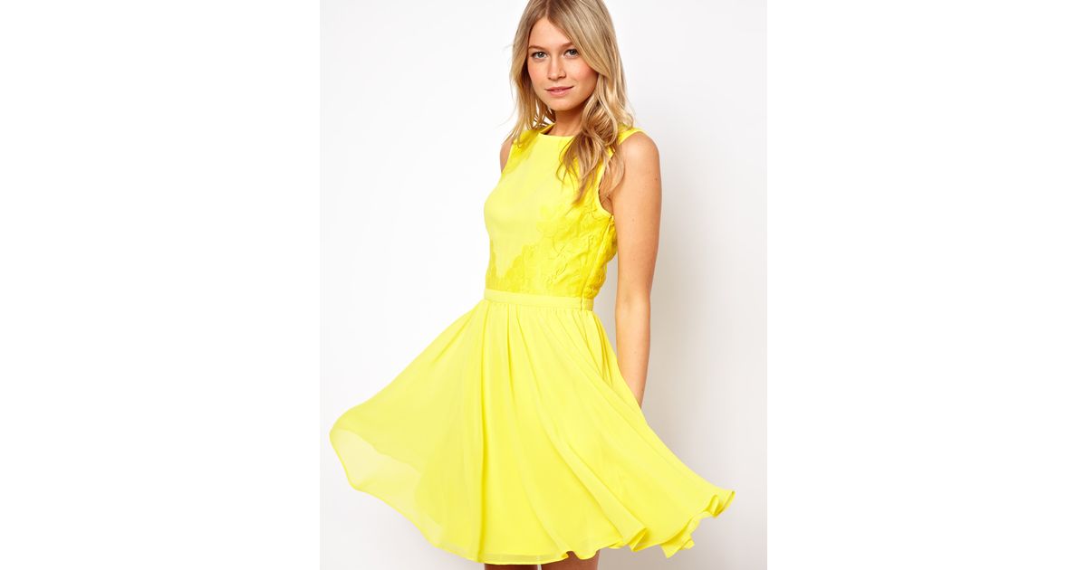 yellow dress ted baker