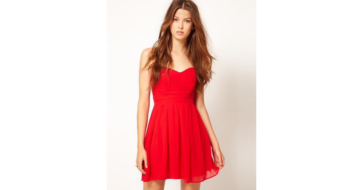 chiffon bandeau dress