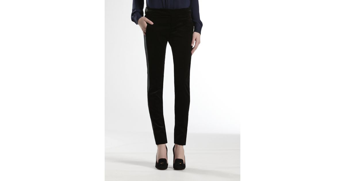 black velvet skinny pants