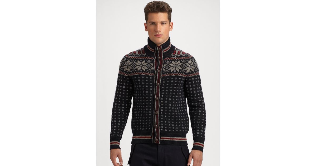 Moncler Maglione Tricot Cardigan in Navy (Blue) for Men | Lyst