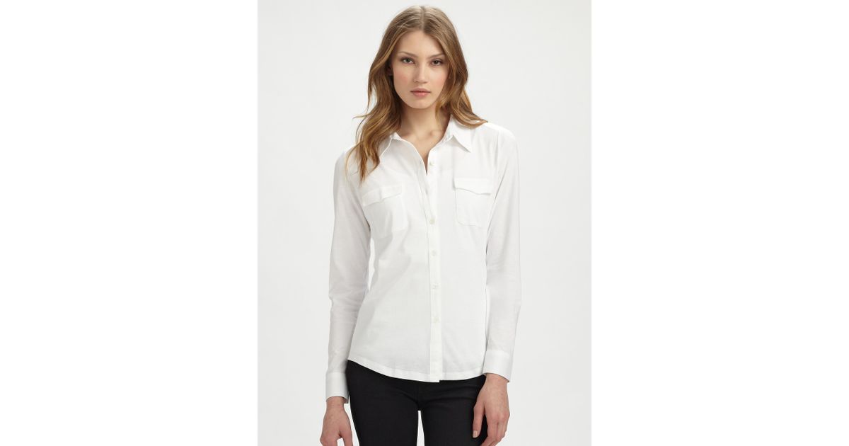 eileen fisher white blouse
