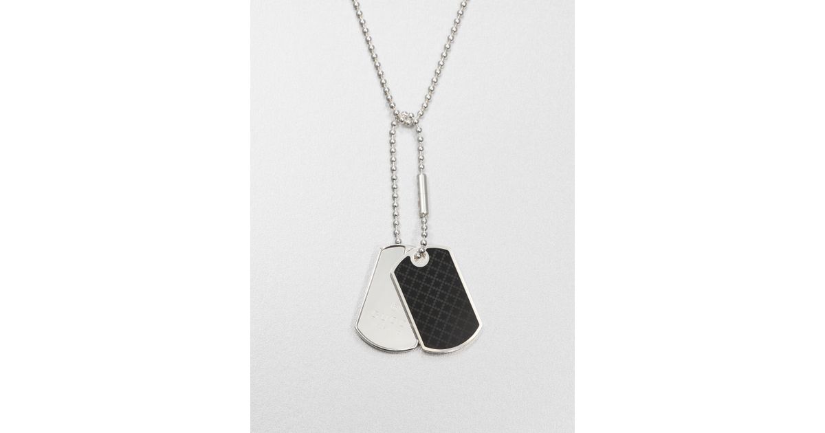 gucci dog tag necklace