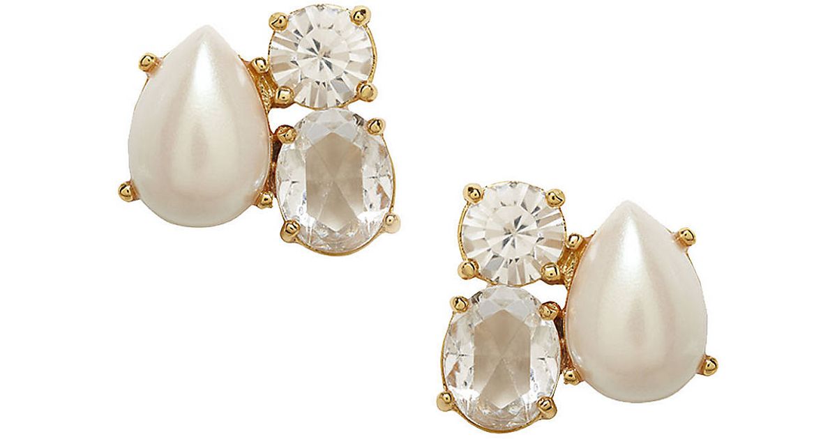 Kate spade new york Fragment Pearl Stud Earrings in Natural Lyst
