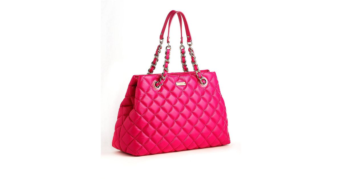 Kate Spade Maryanne Quilted Leather Tote Bag in Pink - Lyst