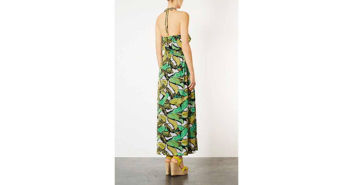 banana leaf dress topshop