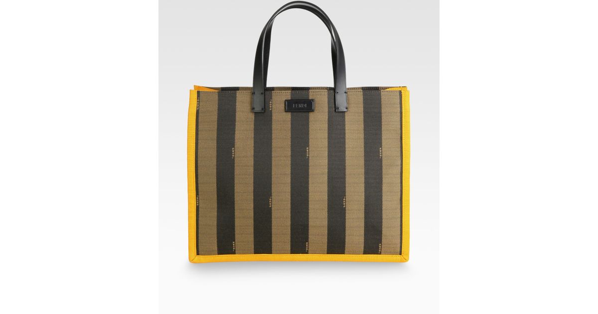 fendi pequin striped tote
